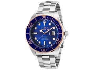 Invicta 17554 Men's Pro Diver Stainless Steel Blue Dial Blue And Rose-Tone Bezel Ss Watch Invicta 17554 Men's Pro Diver Stainless Steel Blue Dial Blue And Rose-Tone Bezel Ss Watch