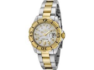 Invicta Women's Pro Diver Mother of Pearl Dial Two Tone Stainless Steel