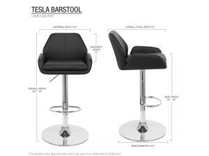 Modern Home Tesla "Leather" Contemporary Adjustable Height Counter/Bar Stool (Black Licorice) Modern Home Tesla "Leather" Contemporary Adjustable Height Counter/Bar Stool (Black Licorice)