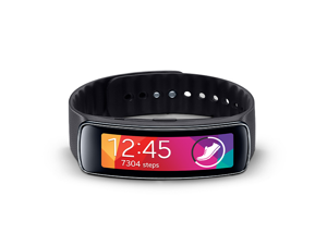 Samsung Galaxy Gear Fit Smart Watch Activity Tracker with Heart Rate Monitor - Black