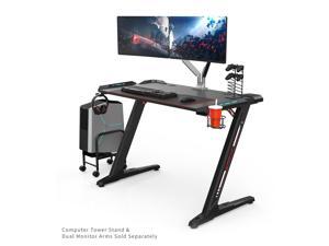 Eureka Ergonomic® Z1-S Gaming Desk w/ LED Lights, Controller Stand, Cup Holder & Headphone Hook
