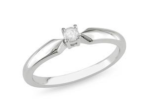 1/10ct Diamond TW Solitaire Ring Silver