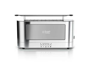 Russell Hobbs TRL9300GYR 2 Slice Stainless Steel Long Toaster with Glass Accent, Grey Russell Hobbs TRL9300GYR 2 Slice Stainless Steel Long Toaster with Glass Accent, Grey