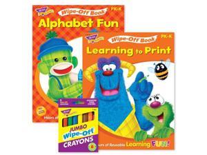 Trend Enterprises T-90917 Abcs Printing Reusable Books & Crayons Trend Enterprises T-90917 Abcs Printing Reusable Books & Crayons