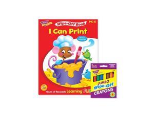 Trend Enterprises T-90914 Printing Reusable Book & Crayons Trend Enterprises T-90914 Printing Reusable Book & Crayons
