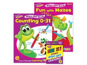 Trend Enterprises T-90918 Counting Mazes Reusable Books & Crayons Trend Enterprises T-90918 Counting Mazes Reusable Books & Crayons