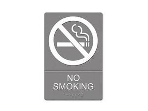 Headline Sign ADA Sign No Smoking Symbol w/Tactile Graphic Molded Plastic 6 x 9 Headline Sign ADA Sign No Smoking Symbol w/Tactile Graphic Molded Plastic 6 x 9