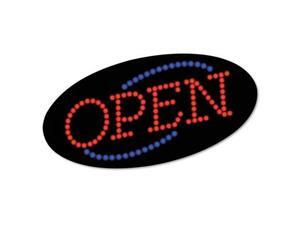 COSCO 098099 LED "OPEN" Sign- 10 1/2: x 20 1/8"- Red & Blue Graphics COSCO 098099 LED "OPEN" Sign- 10 1/2: x 20 1/8"- Red & Blue Graphics