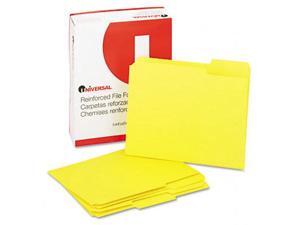 UNIVERSAL Colored File Folders 1/3 Cut Assorted Two-Ply Top Tab Letter Yellow UNIVERSAL Colored File Folders 1/3 Cut Assorted Two-Ply Top Tab Letter Yellow