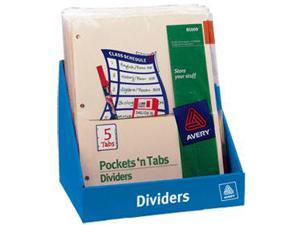 Avery 81009 Insertable 5-Tab Dividers 5 - 8.88" Divider Width x 11" Divider Length - 5 / Set - Assorted Divider - Multicolor Tab Avery 81009 Insertable 5-Tab Dividers 5 - 8.88" Divider Width x 11" Divider Length - 5 / Set - Assorted Divider - Multicolor Tab