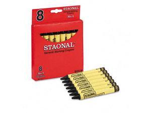 Staonal Marking Crayons, Black, 8/Box 5200023051 Staonal Marking Crayons, Black, 8/Box 5200023051