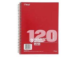 MEAD PRODUCTS MEA05746 NOTEBOOK SPIRAL 3 SUBJECT 10.5 INCH X 8 INCH 120 CT MEAD PRODUCTS MEA05746 NOTEBOOK SPIRAL 3 SUBJECT 10.5 INCH X 8 INCH 120 CT
