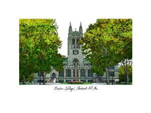 Boston College Campus Images Lithograph Print Boston College Campus Images Lithograph Print