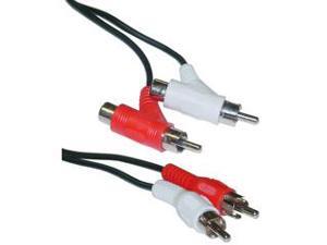 CableWholesale 10R1-02512 RCA Audio Piggyback Cable, 2 RCA Male to 2 RCA Male + RCA Female Piggyback, 12 foot CableWholesale 10R1-02512 RCA Audio Piggyback Cable, 2 RCA Male to 2 RCA Male + RCA Female Piggyback, 12 foot
