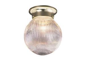 Design House 500629 Millbridge 1-Light Globe Ceiling Mount, Polished Brass Finish