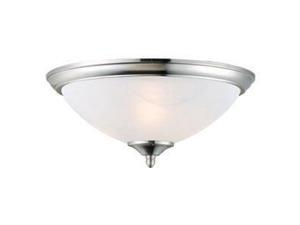 Design House 512475 Trevie 2-Light Ceiling Mount, Satin Nickel Finish