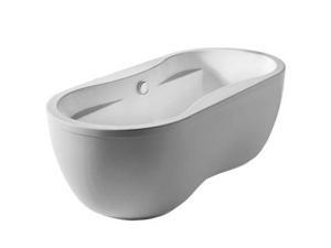 Whitehaus WHDB170BATH 5.58 ft. Center Drain Freestanding Bathtub in White Whitehaus WHDB170BATH 5.58 ft. Center Drain Freestanding Bathtub in White