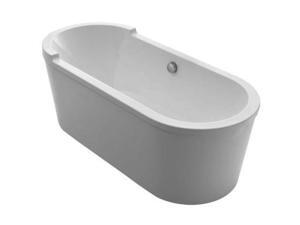 Whitehaus WHVT180BATH 5.9 ft. Center Drain Freestanding Bathtub in White Whitehaus WHVT180BATH 5.9 ft. Center Drain Freestanding Bathtub in White