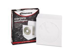Innovera 39403 CD-DVD Envelopes, Clear Window, White, 50-Box Innovera 39403 CD-DVD Envelopes, Clear Window, White, 50-Box
