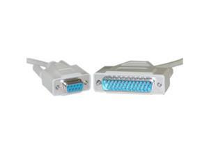 CableWholesale 10D1-02306 Serial Cable, DB9 Female to DB25 Male, UL rated, 9 Conductor, 6 foot CableWholesale 10D1-02306 Serial Cable, DB9 Female to DB25 Male, UL rated, 9 Conductor, 6 foot