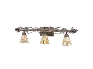 Meyda Tiffany 108664 36 in. W Jadestone Delta 3-Light Vanity Light Meyda Tiffany 108664 36 in. W Jadestone Delta 3-Light Vanity Light
