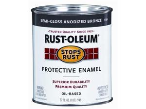 Rustoleum 1 Quart Anodized Bronze Semi Gloss Stops Rust Protective Enamel 7754- Rustoleum 1 Quart Anodized Bronze Semi Gloss Stops Rust Protective Enamel 7754-