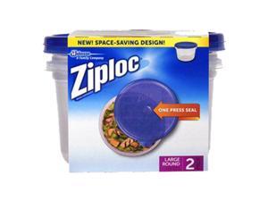 Ziploc 71013 48 oz. 6 Cups Large Round Container - 2 Count Ziploc 71013 48 oz. 6 Cups Large Round Container - 2 Count