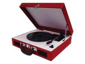 Jensen Jenjta410R Jensen Portable 3-Speed Stereo Turntable With Built-In Speakers (Red) Jensen Jenjta410R Jensen Portable 3-Speed Stereo Turntable With Built-In Speakers (Red)