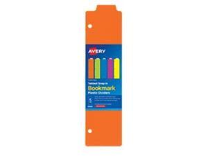 Avery-Dennison 24908 5 Tabbed Snap-In Bookmark Plastic Dividers, Assorted Solid Color, 3 x 11.5 in. Avery-Dennison 24908 5 Tabbed Snap-In Bookmark Plastic Dividers, Assorted Solid Color, 3 x 11.5 in.
