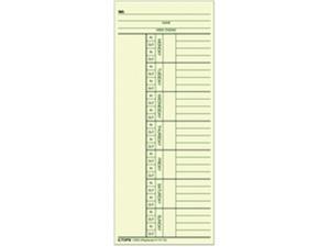 Tops Time Cards 143 lb. Named Days 3-3/8"x8-1/4" 100/PK 12603 Tops Time Cards 143 lb. Named Days 3-3/8"x8-1/4" 100/PK 12603