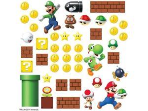 Room Mates RMK2351SCS Nintendo Super Mario Build A Scene Peel And Stick Wall Decal