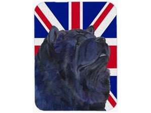Large Carolines Treasures LH9502LCB Dachshund with English Union Jack British Flag Glass Cutting Board Multicolor