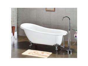 Cambridge Plumbing Inc AST67-CPRBRNZ-ORB-NH Acrylic Slipper Clawfoot Bathtub 67 x 30 in. with No Deck Mount Faucet Drillings and Oil Rubbed Bronze Feet Cambridge Plumbing Inc AST67-CPRBRNZ-ORB-NH Acrylic Slipper Clawfoot Bathtub 67 x 30 in. with No Deck Mount Faucet Drillings and Oil Rubbed Bronze Feet