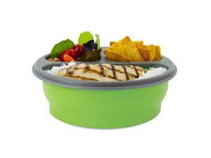 Smartplanet PP1LPRG 32 oz Portion Perfect Lunch Perfect Round 3-Compartment with Spork Meal Kit, Green Smartplanet PP1LPRG 32 oz Portion Perfect Lunch Perfect Round 3-Compartment with Spork Meal Kit, Green