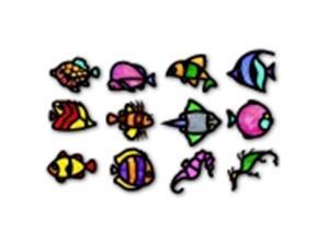 Roylco Frames Tropical Fish Stained Glass, Pack of 25 Roylco Frames Tropical Fish Stained Glass, Pack of 25