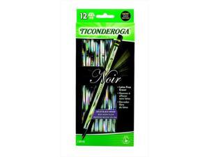 TICONDEROGA 089890 Noir Non-Toxic Pencil With Latex-Free Eraser, No 2 Tip, Black, Silver, Pack Of 12 TICONDEROGA 089890 Noir Non-Toxic Pencil With Latex-Free Eraser, No 2 Tip, Black, Silver, Pack Of 12