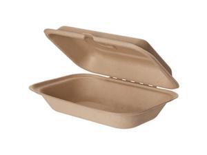 Eco-Products EPHCW96 Wheat Straw Hinged Clamshell Containers, 6 X 9 X 3, 300/Carton Eco-Products EPHCW96 Wheat Straw Hinged Clamshell Containers, 6 X 9 X 3, 300/Carton