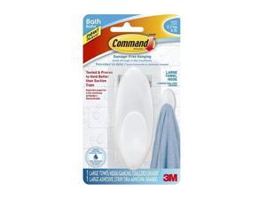 Command BATH17-ES Towel Hook, Clear , 1-Hook, 5 lbs. Command BATH17-ES Towel Hook, Clear , 1-Hook, 5 lbs.