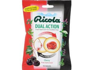 Ricola HG0639872 Cherry Dual Action Cough Drops - Pack of 19, Case of 12 Ricola HG0639872 Cherry Dual Action Cough Drops - Pack of 19, Case of 12