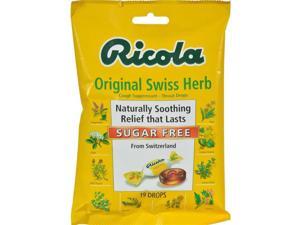 Ricola HG0654772 Swiss Herb Sugar Free Drops - Pack of 19, Case of 12 Ricola HG0654772 Swiss Herb Sugar Free Drops - Pack of 19, Case of 12
