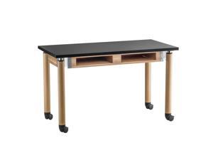 National Public Seating SLT3060AH-OK-BC-CAST 30 x 60 in. Chemical Resistant Top with Book Compartments Science Table in Oak Legs & Casters National Public Seating SLT3060AH-OK-BC-CAST 30 x 60 in. Chemical Resistant Top with Book Compartments Science Table in Oak Legs & Casters