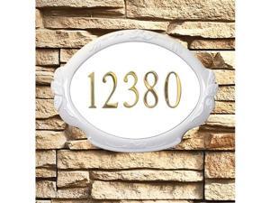 Special Lite Products SAP-4110-WH Floral Address Plaque - White Special Lite Products SAP-4110-WH Floral Address Plaque - White