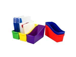 Storex Industries 1512793 Interlocking Book Bins, Assorted Colors - Set of 5 Storex Industries 1512793 Interlocking Book Bins, Assorted Colors - Set of 5