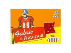 Autograph Warehouse 343193 Sam Aiken Player Worn Jersey Patch Football Card - North Carolina Tar Heels 2003 Topps All American No. FASA Rookie Autograph Warehouse 343193 Sam Aiken Player Worn Jersey Patch Football Card - North Carolina Tar Heels 2003 Topps All American No. FASA Rookie