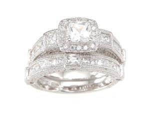 Plutus kkrs6810b 925 Sterling Silver Princess Pave Eternity Wedding Set Size 7 Plutus kkrs6810b 925 Sterling Silver Princess Pave Eternity Wedding Set Size 7