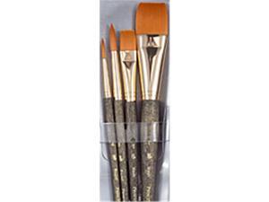 Princeton Brush 9146 Real Value Short Handle Set, Synthetic Golden Taklon - Set Of 4 Princeton Brush 9146 Real Value Short Handle Set, Synthetic Golden Taklon - Set Of 4