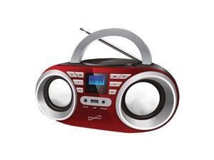 Supersonic SC-506-RED Portable MP3 & CDPlayer Audio System, Red Supersonic SC-506-RED Portable MP3 & CDPlayer Audio System, Red