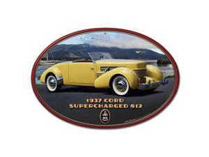 1936 Auburn Speedster Racing Vintage Classic Automobile HotRod Metal Sign LG789