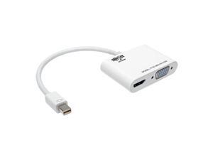 Tripp Lite P137-06N-HV-V2W Keyspan Mini Display Port 1.2 to VGA & HDMI All-in-One Converter Adapter Tripp Lite P137-06N-HV-V2W Keyspan Mini Display Port 1.2 to VGA & HDMI All-in-One Converter Adapter