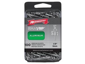 Arrow Fastener 091-RMA.13IP -100-Pc Medium .13 Aluminum Rivet Arrow Fastener 091-RMA.13IP -100-Pc Medium .13 Aluminum Rivet